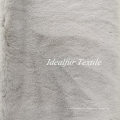 Deep Gray Knitted Printed Rabbit Short Pile Fake Fabric Faux Fur